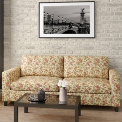 D2057 Ecru Bouquet fabric upholstered on furniture scene