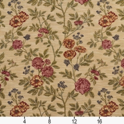 Image of D2057 Ecru Bouquet showing scale of fabric