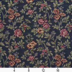 Image of D2058 Navy Bouquet showing scale of fabric