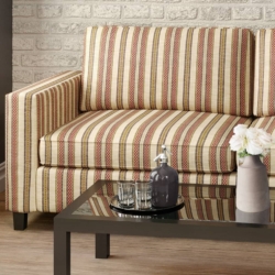 D2060 Ecru Stripe fabric upholstered on furniture scene