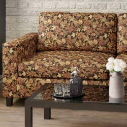 D2062 Woodland fabric upholstered on furniture scene