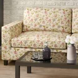 D2063 Blush fabric upholstered on furniture scene