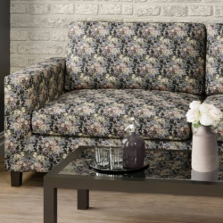 D2066 Ebony Rose fabric upholstered on furniture scene