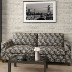 D2066 Ebony Rose fabric upholstered on furniture scene