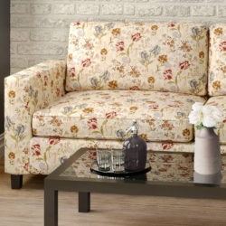 D2071 Fawn fabric upholstered on furniture scene
