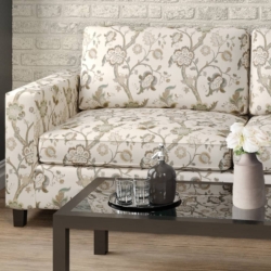 D2072 Celadon fabric upholstered on furniture scene