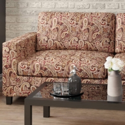 D2076 Adobe Phoenix fabric upholstered on furniture scene