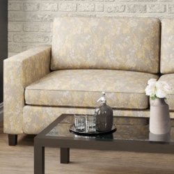D2079 Goldenrod fabric upholstered on furniture scene