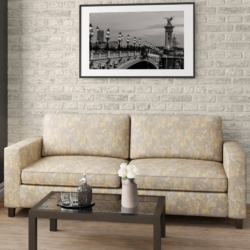D2079 Goldenrod fabric upholstered on furniture scene