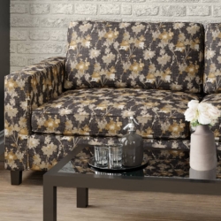 D2082 Charcoal fabric upholstered on furniture scene