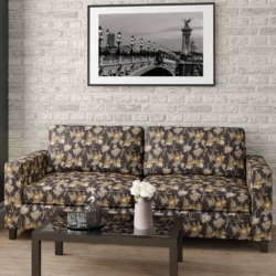 D2082 Charcoal fabric upholstered on furniture scene