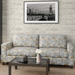 D2083 Glacier fabric upholstered on furniture scene