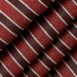 D2132 Ruby Stripe Upholstery Fabric Closeup to show texture