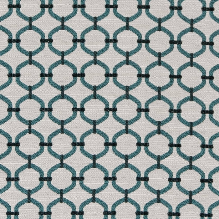 D2169 Aqua Lattice upholstery fabric by the yard full size image