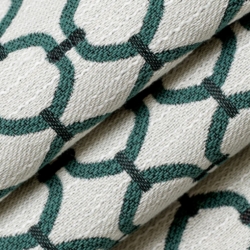 D2177 Jade Lattice Upholstery Fabric Closeup to show texture