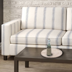 D2276 Hampton Blue fabric upholstered on furniture scene