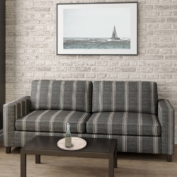 D2283 Newport Charcoal fabric upholstered on furniture scene