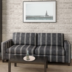 D2284 Newport Indigo fabric upholstered on furniture scene