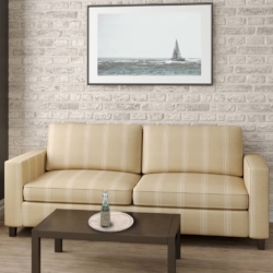 D2285 Newport Sand fabric upholstered on furniture scene