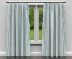 D234 Capri Stripe drapery fabric on window treatments