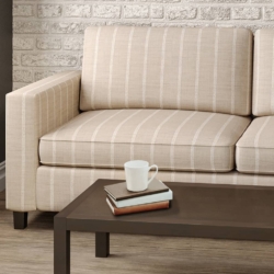 D2406 Natural fabric upholstered on furniture scene