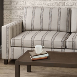D2424 Graphite fabric upholstered on furniture scene