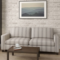 D2424 Graphite fabric upholstered on furniture scene