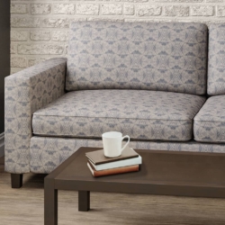 D2426 French Blue fabric upholstered on furniture scene