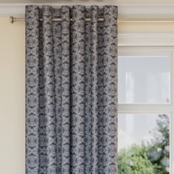 D2428 Oxford drapery fabric on window treatments