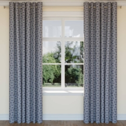 D2428 Oxford drapery fabric on window treatments