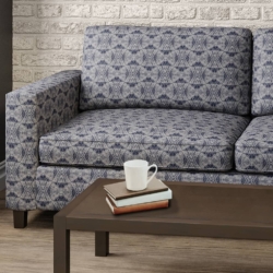 D2428 Oxford fabric upholstered on furniture scene