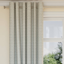 D2430 Haze drapery fabric on window treatments