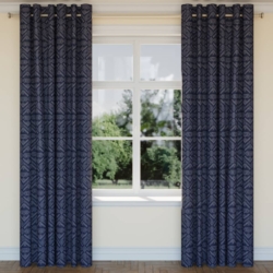 D2432 Midnight drapery fabric on window treatments