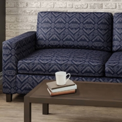 D2432 Midnight fabric upholstered on furniture scene