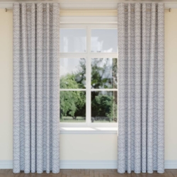 D2434 Wedgewood drapery fabric on window treatments