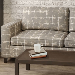D2436 Ash fabric upholstered on furniture scene