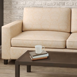 D2447 Beige fabric upholstered on furniture scene