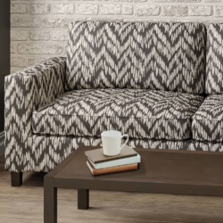 D2452 Charcoal fabric upholstered on furniture scene