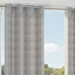 D2456 Flint drapery fabric on window treatments