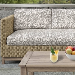 D2456 Flint fabric upholstered on furniture scene