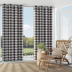 D2457 Black drapery fabric on window treatments
