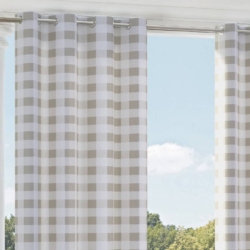 D2458 Seagull drapery fabric on window treatments