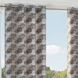 D2462 Hickory drapery fabric on window treatments