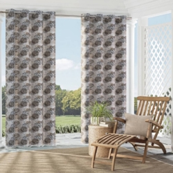 D2462 Hickory drapery fabric on window treatments