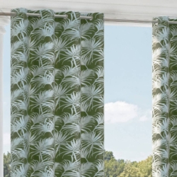 D2466 Fern drapery fabric on window treatments
