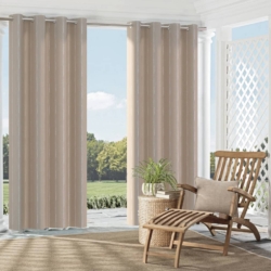 D2468 Taupe drapery fabric on window treatments