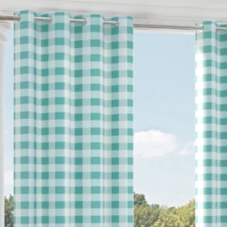 D2494 Ocean drapery fabric on window treatments