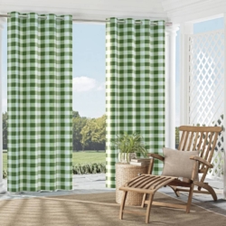 D2495 Clover drapery fabric on window treatments