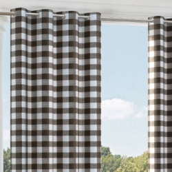 D2496 Graphite drapery fabric on window treatments