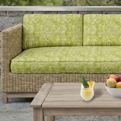 D2498 Lime fabric upholstered on furniture scene